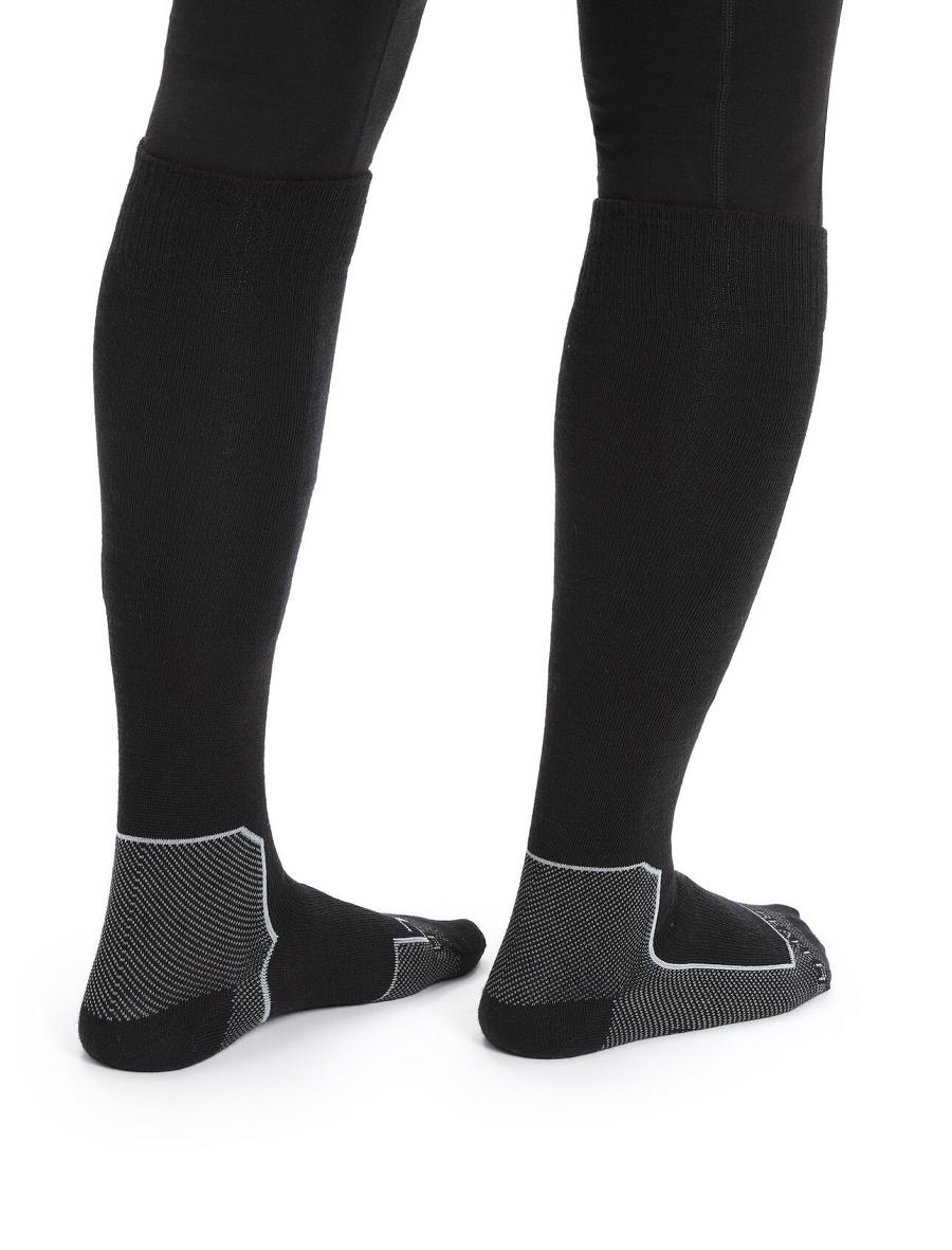 Women's Icebreaker Merino Ski+ Ultralight Over the Calf Socks Black | CA 1504ZUTG